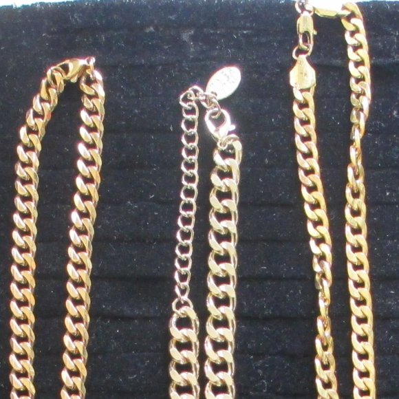 BUNDLE OF 3 GOLDTONE CHAINS - Picture 4 of 7